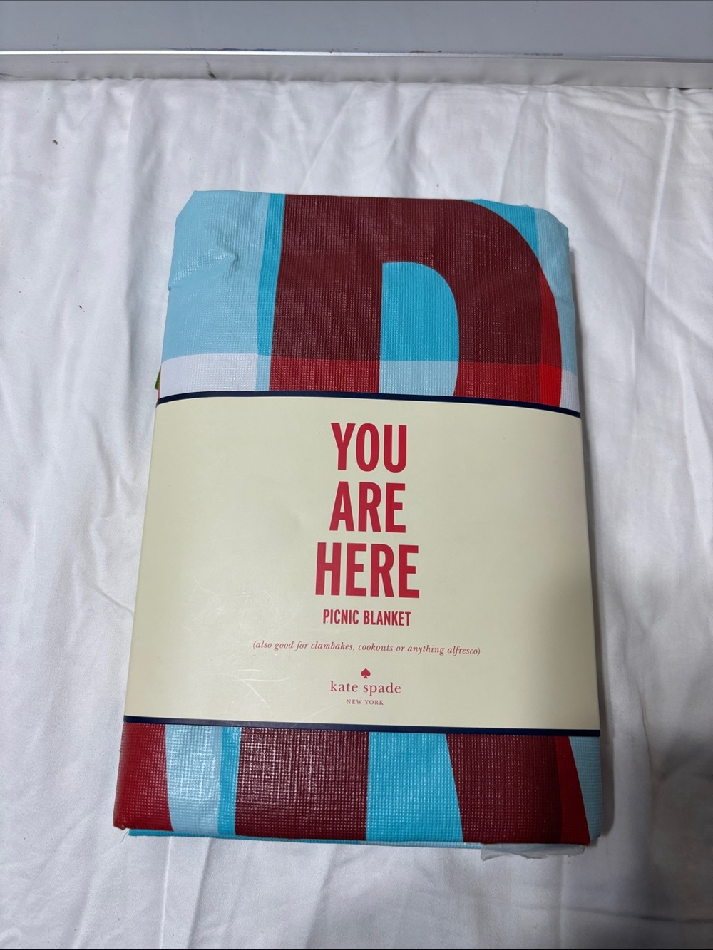 kate spade Red and Turquoise Picnic Blanket